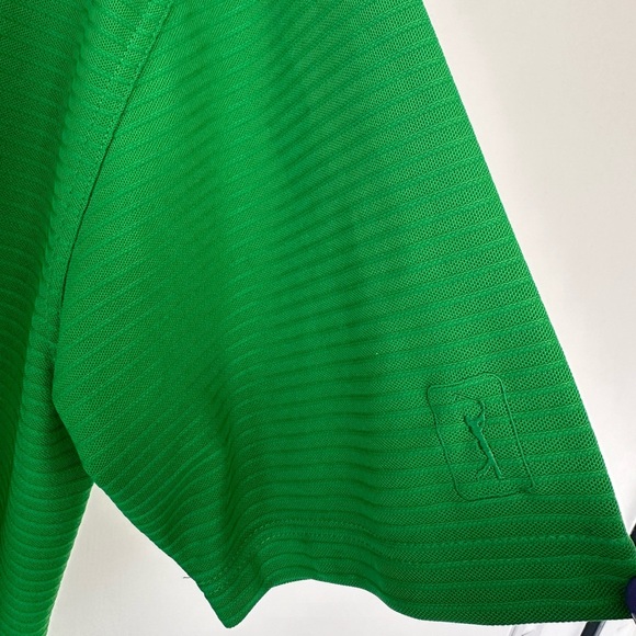 PGA Tour Men's Polo Short Sleeve Golf Shirt, Solid Green, Size Large. - Picture 6 of 11
